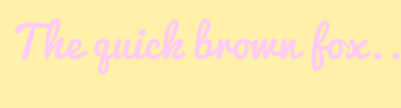 Image with Font Color FFCBF4 and Background Color FFF0AA